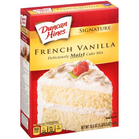 Duncan Hines Signature French Vanilla Cake Mix 165 Oz Box