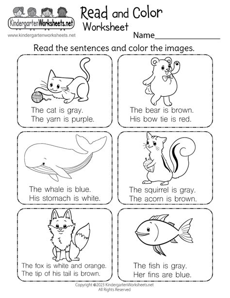 Read And Color Worksheet Free Printable Digital And Pdf