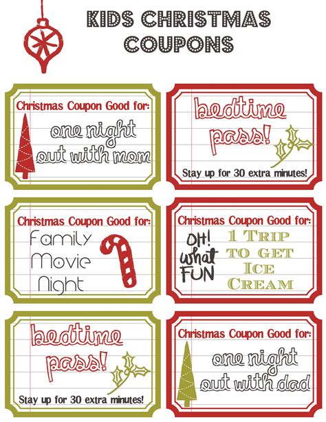 Our goal is to create the best possible product, and your thoughts, ideas and suggestions play a major role in helping us identify opportunities to. Kids Christmas Coupons - made these for #AdventConspiracy ...