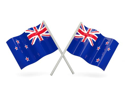 Shop singapore flag poster created by zipperedflags. Two wavy flags. Illustration of flag of New Zealand
