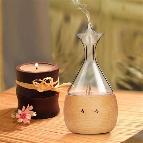 Wood Glass Essential Oil Diffusers 100 Pure Essential Oil Nebulizer Diffuser Aromatherapy For