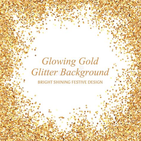 Glowing Gold Glitter Vector Illustration Stock Vector Illustration