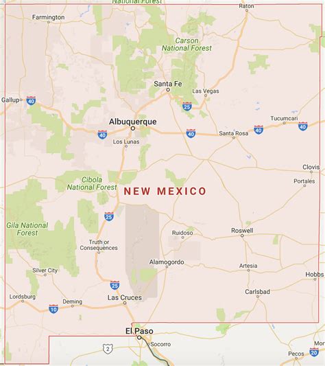 Map Of Albuquerque New Mexico And Surrounding Areas