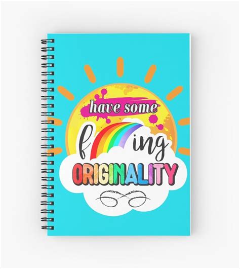 Fcking Originality Censored Print Spiral Notebook For Sale By Thoughtscrawl Notebooks For
