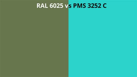 Ral 6025 Vs Pms 3252 C Ral Colour Chart Uk