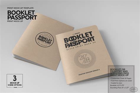 Booklet Passport Print Mockup Print Mockup Booklet Booklet Design