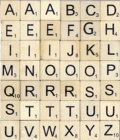 Artemio 11060303 Set De 42 Alphabet Scrabble Bois Beige 125 X 1 X