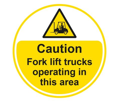Caution Forklift Operating Floor Stickers Signs