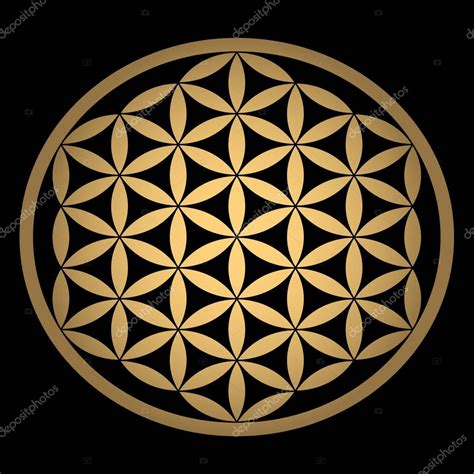 Background Flower Of Life Black Sacred Geometry