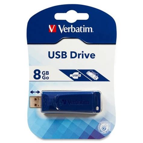 8gb Verbatim Usb20 Flash Drive Blue