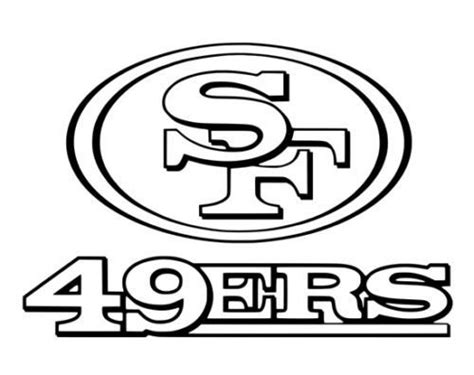 San Francisco 49ers Logo Coloring Online Sketch Coloring Page