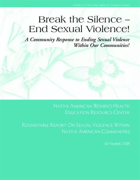 Break The Silence End Sexual Violence A Community Response To Ending