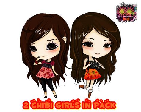 2 Chibi Girls In Pack By Zahralyssazhrnt On Deviantart
