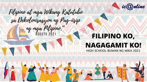 High School Buwan Ng Wika Celebration 2021 Immaculate Conception Academy