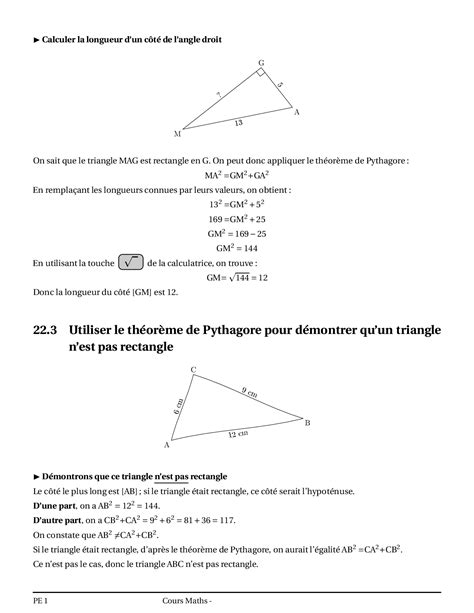 Théorème De Pythagore Cours Fr Alloschool