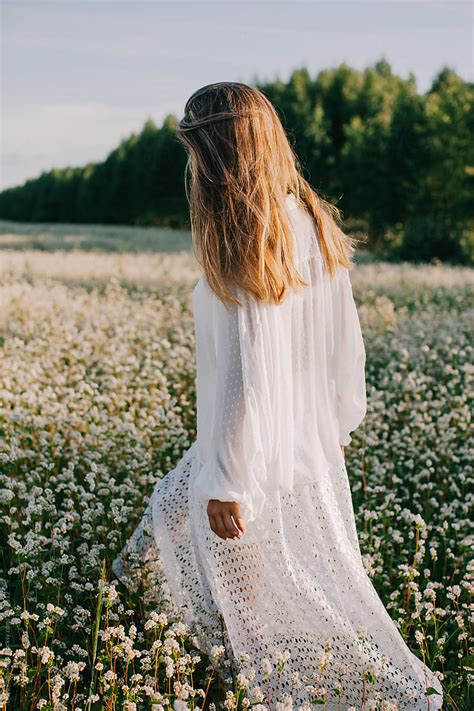 Faceless Blond Woman Summer Portrait By Stocksy Contributor Liliya Rodnikova Stocksy