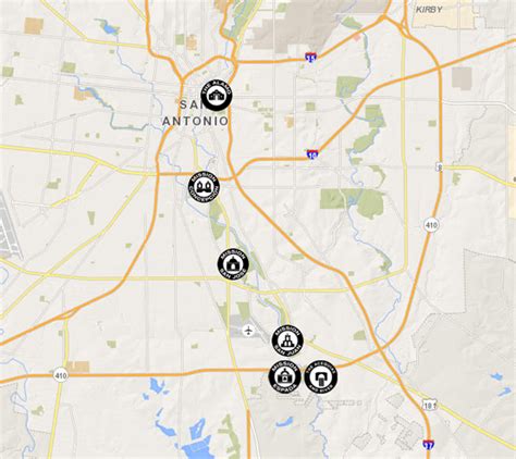 San Antonio Missions Map Terminal Map
