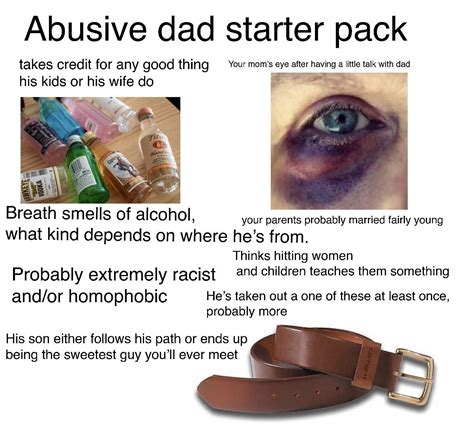 Abusive Dad Starter Pack R Starterpacks Starter Packs Know Your Meme
