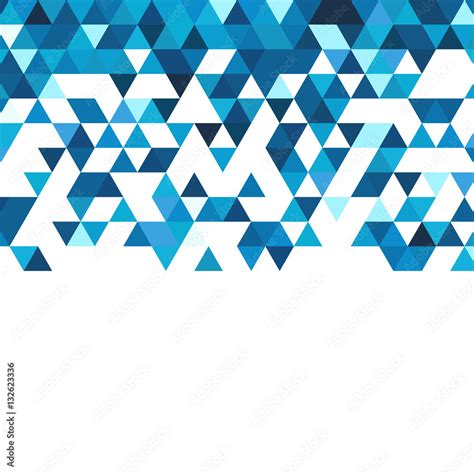 Abstract Geometric Background With Blue Triangles Vector Illustration