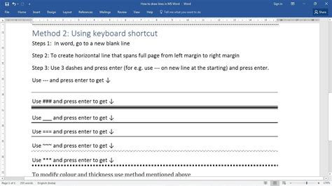 How To Insert A Line In Word 2007 Printable Templates