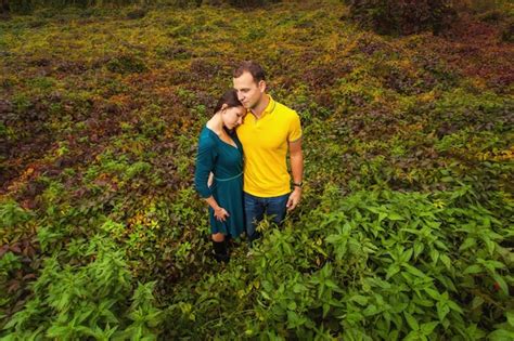 Premium Photo Couple In Love Man And Woman In Colorful Fantastic Autumn Forest