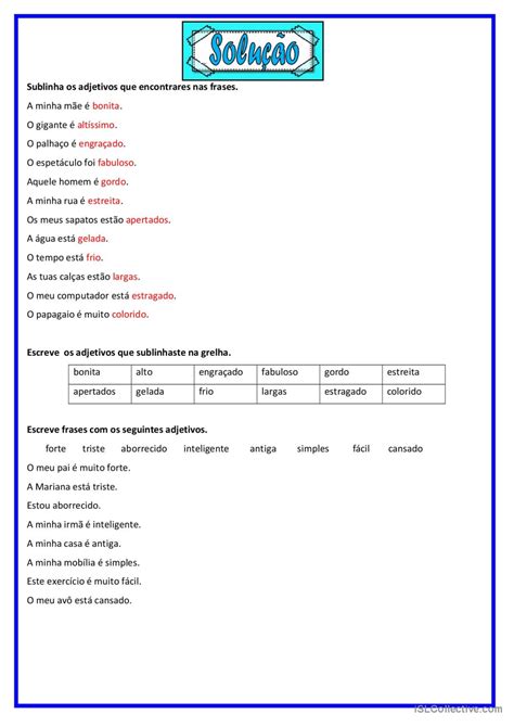 ADJETIVO Português PLE apostilas pdf doc