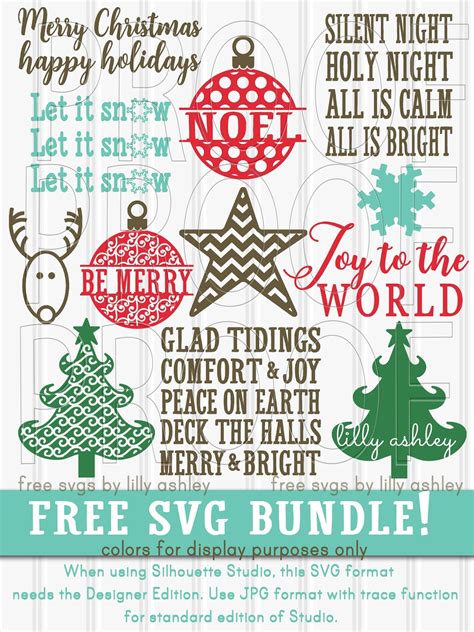 Free Christmas SVG Files Bundle