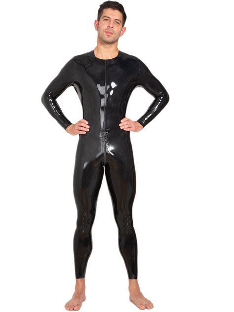 Neck Entry Latex Catsuit With Crotch Zip Skin Two Uk