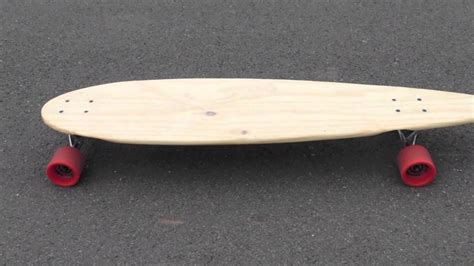 Longboard Pintail Deck handmade from Pine Shelf £7 - YouTube