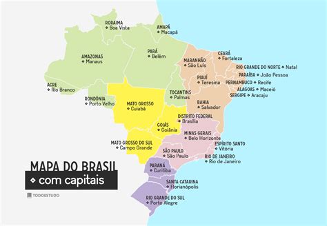 Capitais Brasileiras Lista Completa Por Estado E Região