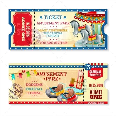 16 Carnival Ticket Templates Free Psd Ai Vector Eps Format Download