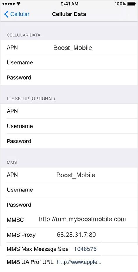 Boost Mobile Apn Settings For Iphone 2024 5g 4g Lte Apn Usa