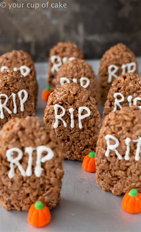 Tombstone Rice Krispie Treats For Halloween Your Cup Of Cake