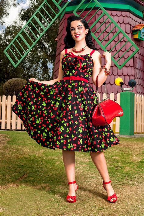 50s Molly Black Cherry Swing Dress Free Download Nude Photo Gallery