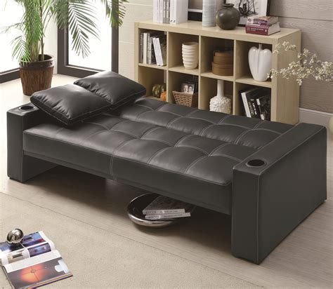 Shop an outlet near you. Modern Contemporary Futon Sofa Sleeper with built in cup ...