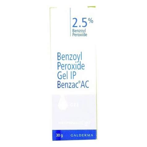 Finished Product Benzac Ac Benzoyl Peroxide Acne Gel Packaging Size