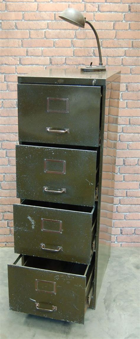 We've got a bunch of fun ideas for filing cabinet makeovers! Vintage Olive Green Metal Filing Cabinet | Filing cabinet ...