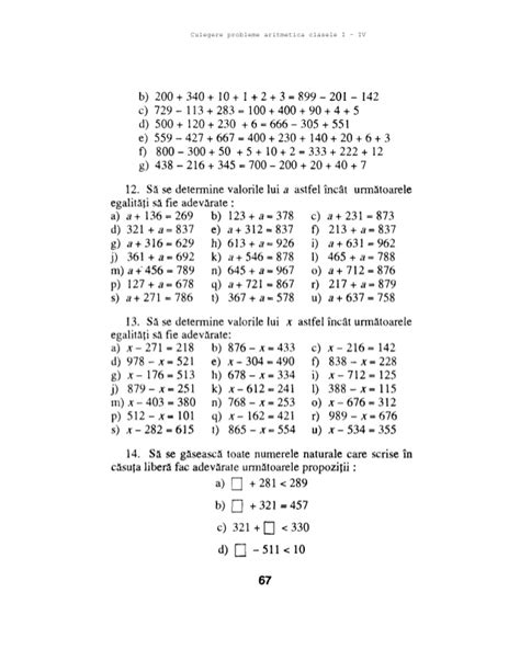 Probleme De Matematica Clasa 4 Pdf