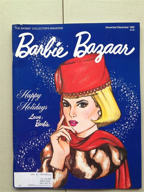 barbie bazaar november december 1992 magazine doll book winter holiday christmas ebay winter