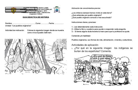Guía Historia Pueblos Originarios By Gabriela Díaz Issuu 1eb