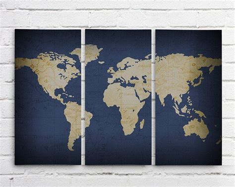 Incredible World Map Gold Wall Art 2022 World Map With Major Countries