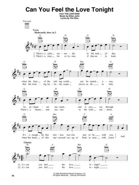 Preview Disney Songs For Baritone Ukulele Hl214501 Sheet Music Plus