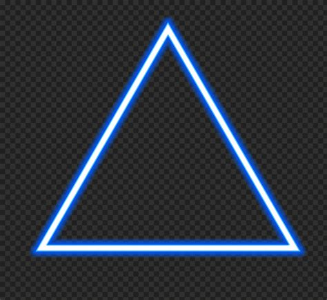 Hd Blue Glowing Triangle Neon Transparent Png Citypng