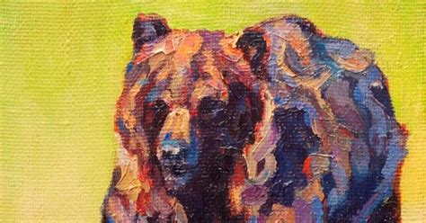 Western Art International Colorful Contemporary Wildlife Art Bear