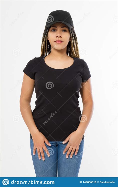 Download Template Blank Black T Shirt And Baseball Hat. African ...