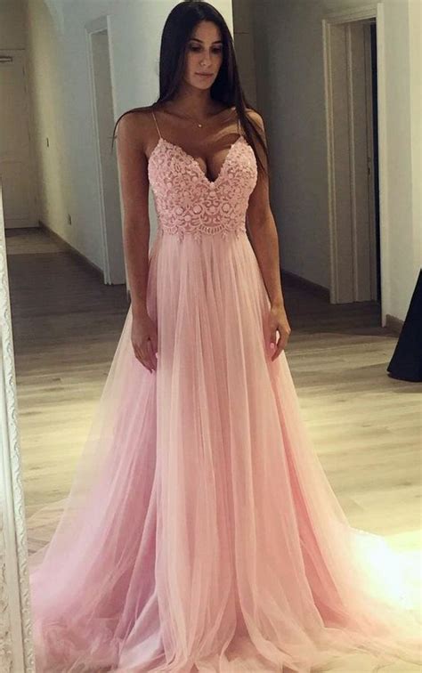 Blush Pink Prom Dressestulle Prom Dresslace Bodice Prom Dresses