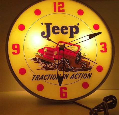 Jeep Advertising Clocks Vintage Clock