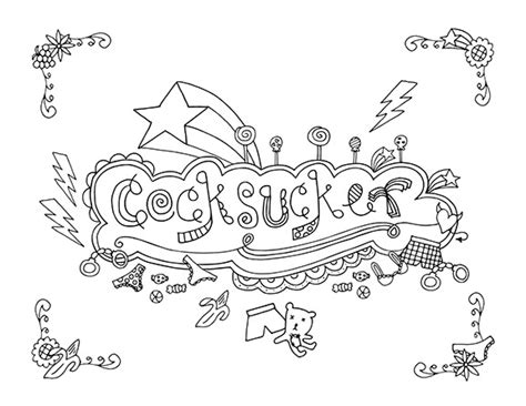 Kinky Coloring Pages Free Swear Word Coloring Book