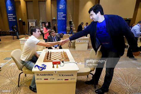 Russian Chess Grand Master Vladimir Kramnik Shakes Hand With Russian News Photo Getty Images