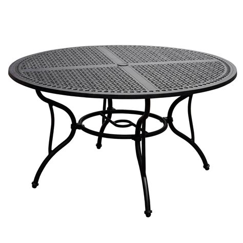Elysian 52 Inch Round Cast Aluminum Patio Dining Table By Lakeview